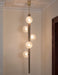 Statement Wooden Ceiling Light with Glass Globes