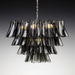 Mid Century Murano Glass Petal Chandelier with Smoked Glass