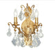 Gold Metal with Glass Crystals Wall Light
