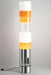 Orange, white and clear Murano glass cylinder light for floor
