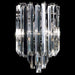 Lead crystal prism wall lamp with clear & coloured Murano option