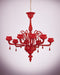 Red Rigadin Murano Glass Chandelier