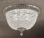 Bohemian Crystal Flush Ceiling Fitting in Silver