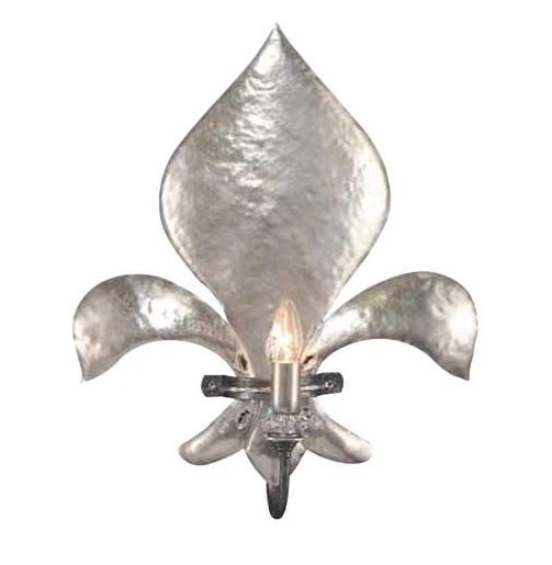 Silver Metal Single Lamp Sconce with premium Elements Crystals