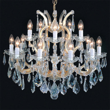 Maria Theresa 16 light 2 tier Scholer crystal chandelier