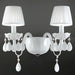 White, red or black chandelier wall light with shades