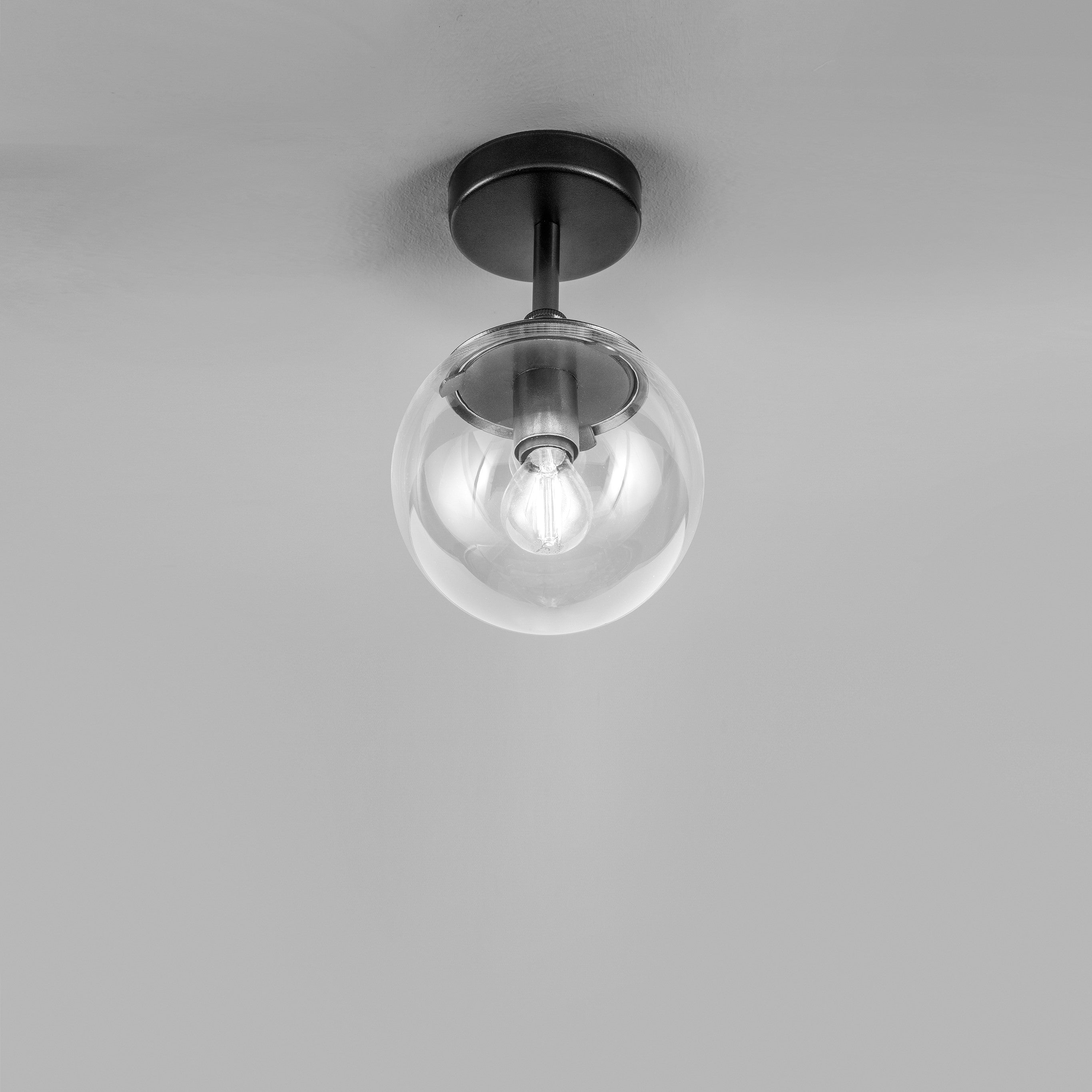 Globe recessed ceiling pendants