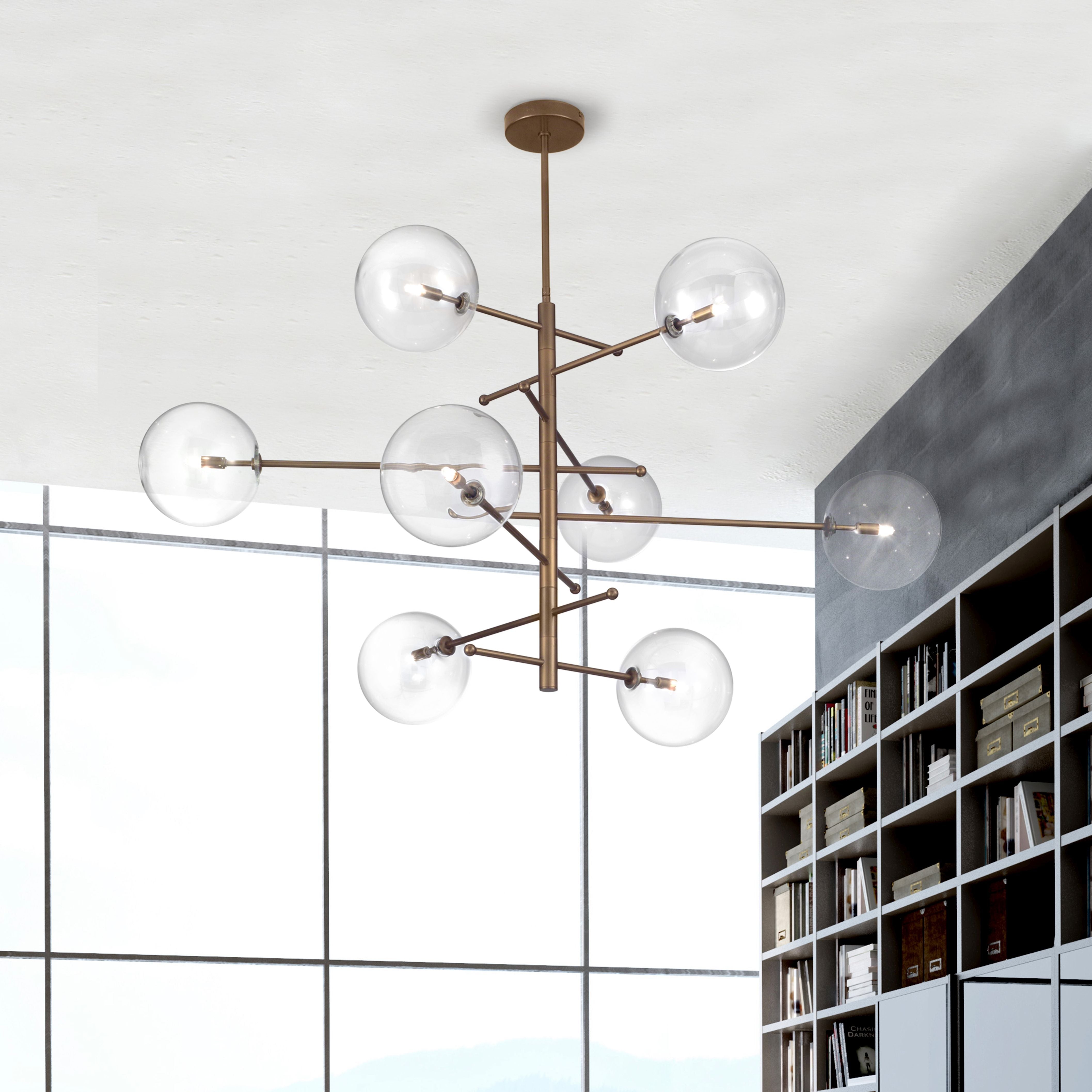 Estro glass globe pendant light