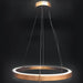 Circular metal orbiting pendant light