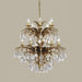 Gold 12 Lamp Chandelier with Glass Crystals