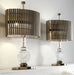 Modern metal table light with crystal detail