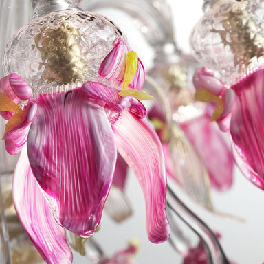 Murano Pink Flower Chandelier In 9 Sizes