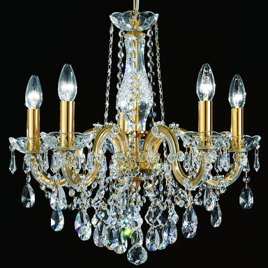 5 Light Crystal Glass Chandelier