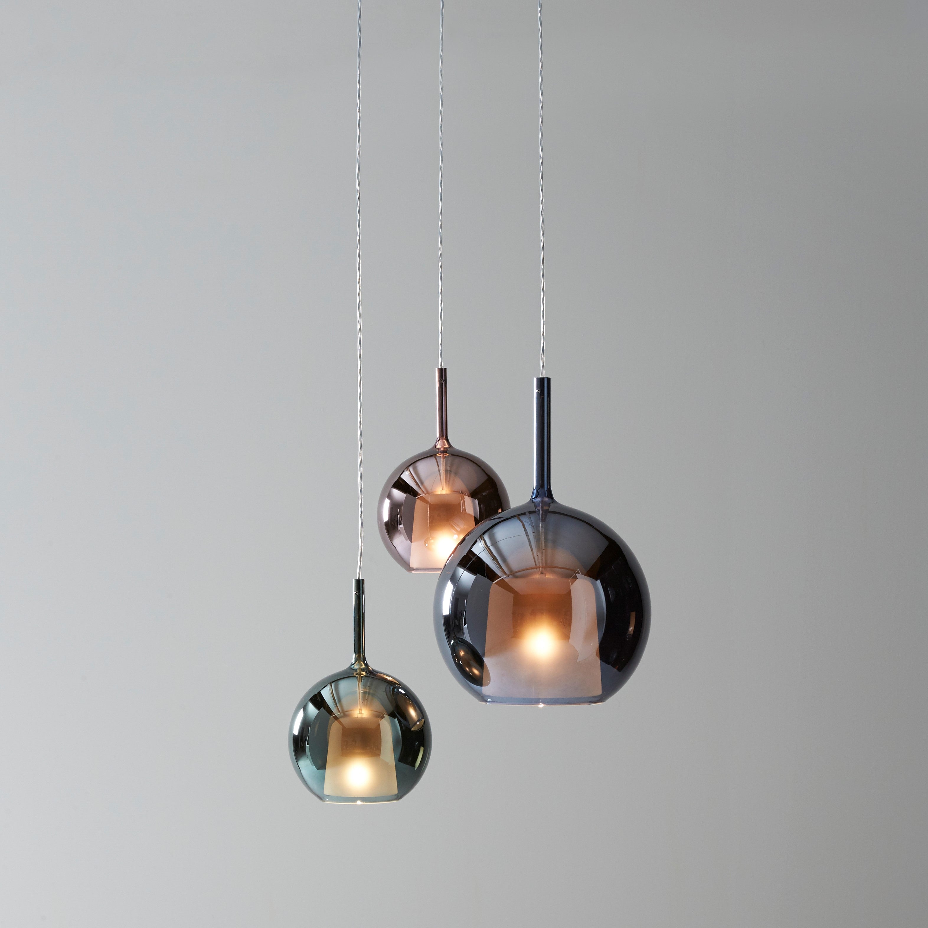 Penta round glass pendant light