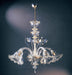 Murano glass chandelier with blue decorations