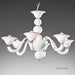 12 light white glass chandelier with colour options