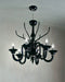Venetian-style black glass chandelier with 6 or 18 lights
