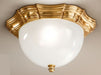 Flush Ceiling Fitting with Blown Satin Glass