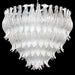 50 cm clear Murano glass chandelier with gold or chrome frame