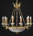 10 light French gold bowl chandelier