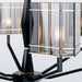 Luxury smoked glass chandelier with gold detail