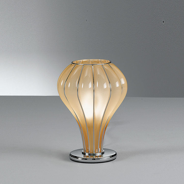 Elegant modern handblown table lamp in 3 lovely Murano glass finishes