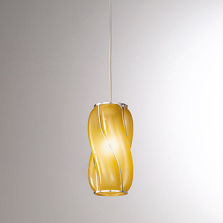 Small modern Murano glass ceiling pendant in custom colours