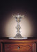 Murano glass crystal 'tulip' table light with golden accents
