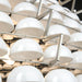 Large customizable gold or white ceramic and steel dome light