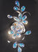 Wall light with Aurora Borealis crystal flowers