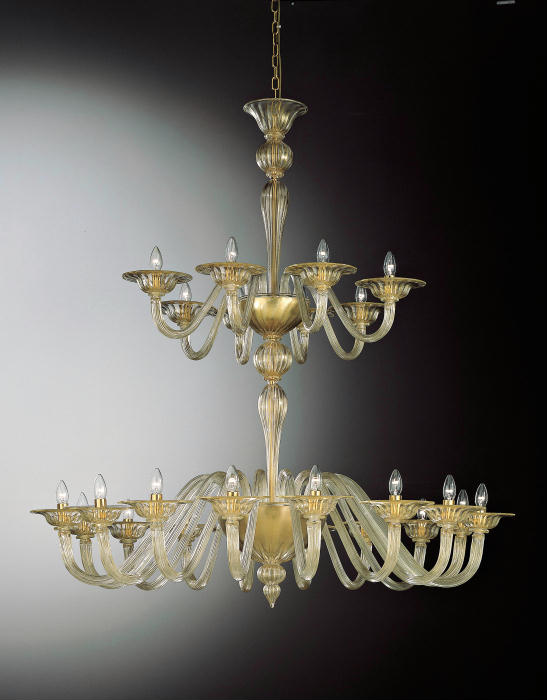Two tier large Murano Glass Chandelier