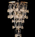 Gold and clear Murano glass rose chandelier