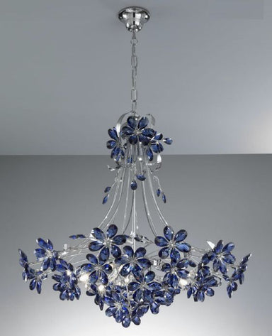 Sapphire blue Swarovski crystal ceiling light