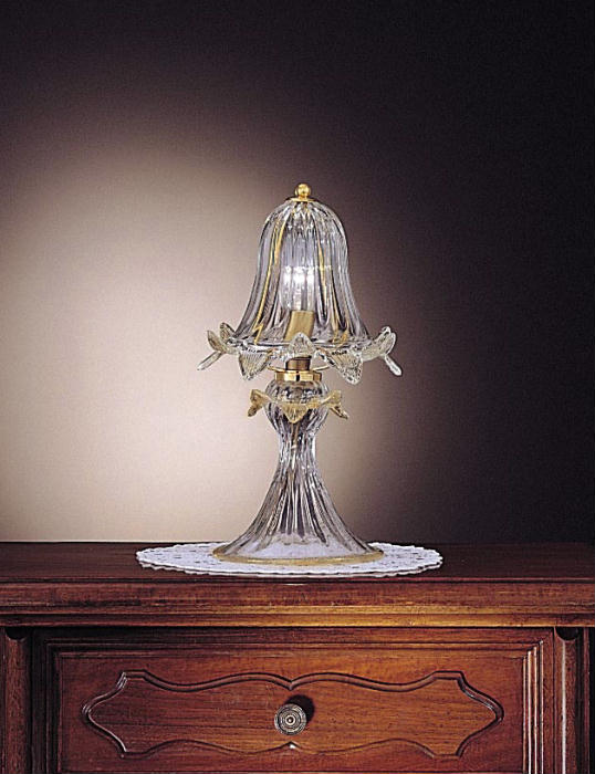 Bell-shaped Venetian crystal table lamp