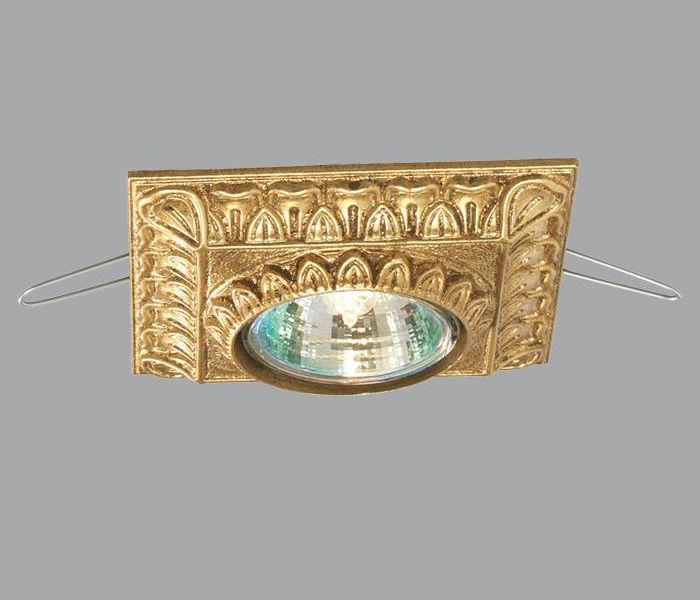 Gold Metal Square Decorated Ceiling Spotlight