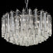 Custom drum chandelier with Murano glass prisms