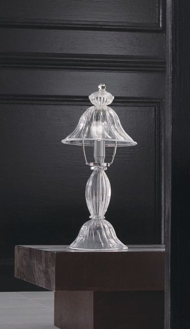 Venetian style handblown glass table lamp with choice of colours
