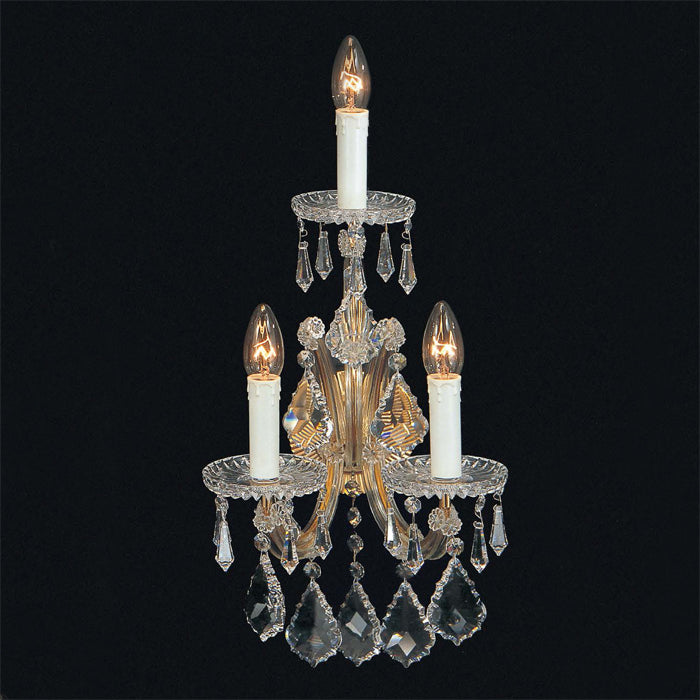 Maria Theresa 3 light crystal wall chandelier from Italy