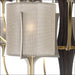 Luxury gold chandelier with 24 lights and leather detail