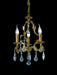 3 Light gold-plated crystal pendant chandelier