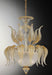 Murano pendant with 24 carat gold & clear glass leaves