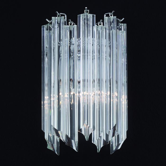 30 cm tall Murano glass prism wall light