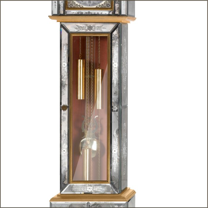 Beautiful Venetian mirrored glass grandfather clock
