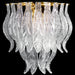 5-light clear Murano glass flush ceiling light