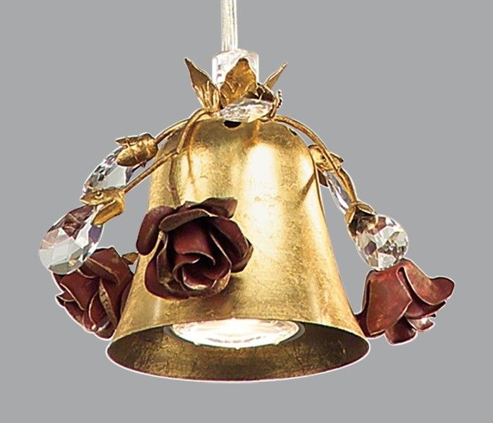 Suspended Gold Metal Spotlight with Roses & premium Elements