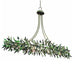 150 cm green and silver rustic leaf chandelier