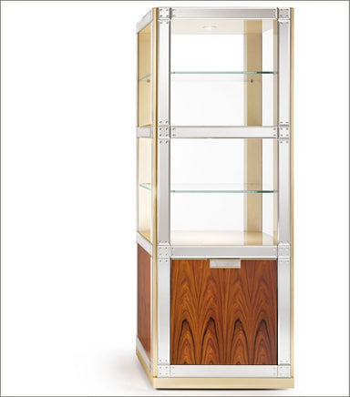 Rosewood display case with Venetian mirrored glass detail