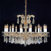 Maria Theresa chrome or gold chandelier with 3 crystal choices