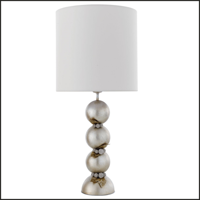 Silver spheres table lamp with premium Elements crystals