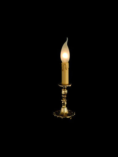 24 carat gold plated Italian candle lamp